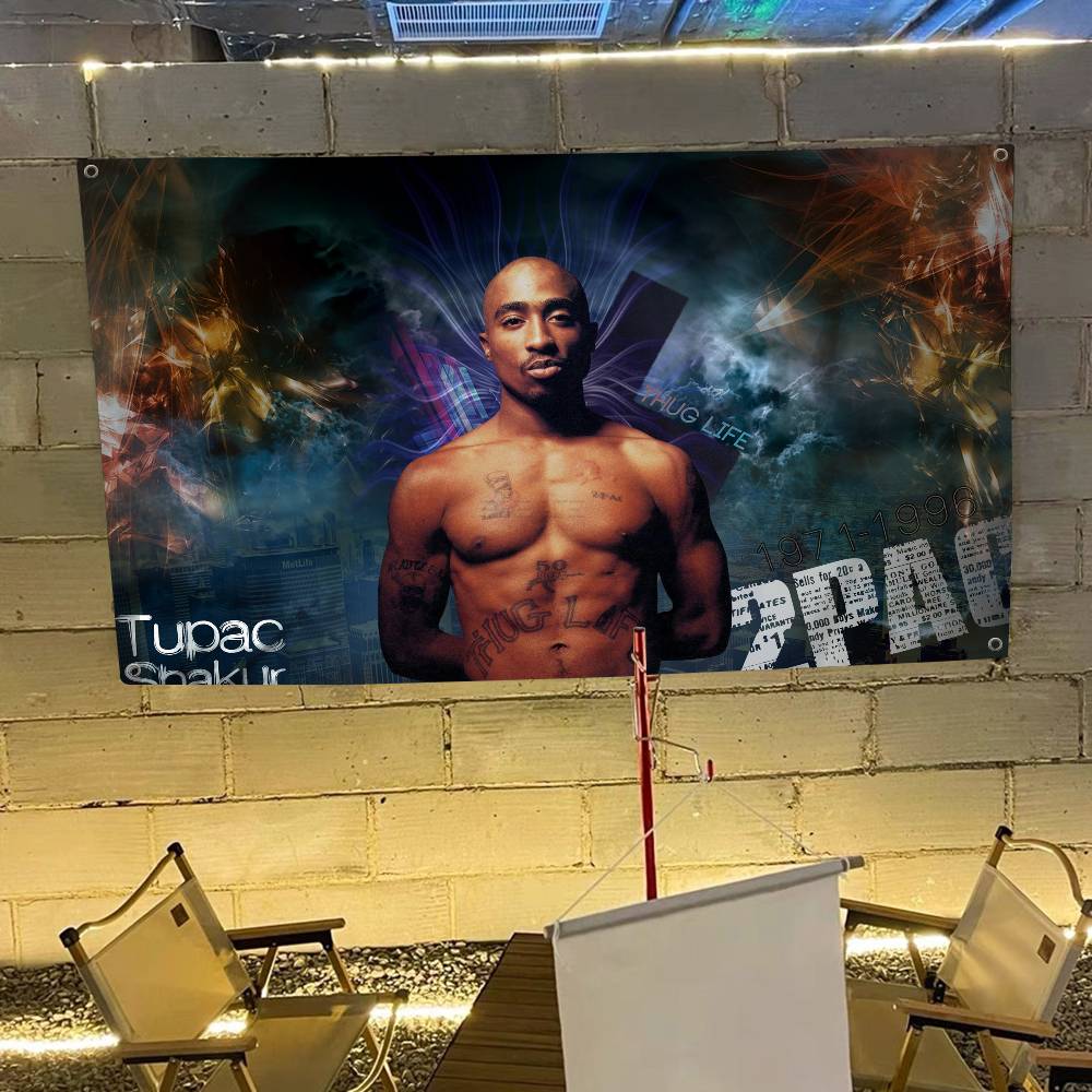 Commercial Printing Company - Raper Tupac Amaru Shakur, flaga reklamowa