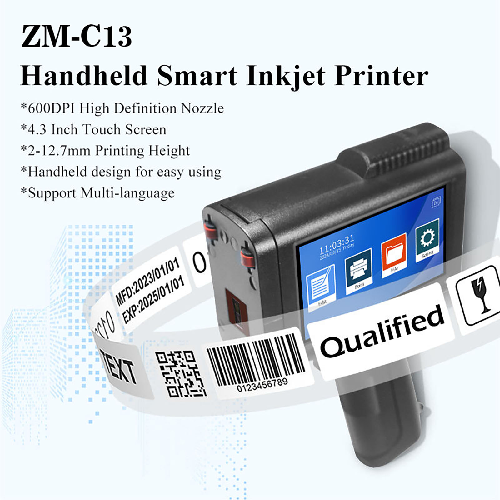 ZM-C13 – przenośna, miniaturow – Barcode Printer recenzja i cena